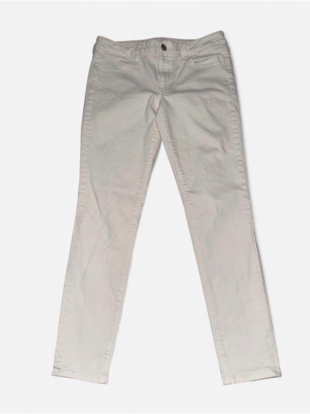 American Eagle Super Stretch White Skinny Jeans — Size 10